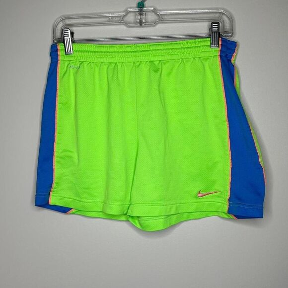 Vintage Y2K Nike Running Shorts – Bright Neon Green & Blue medium - Picture 8 of 8